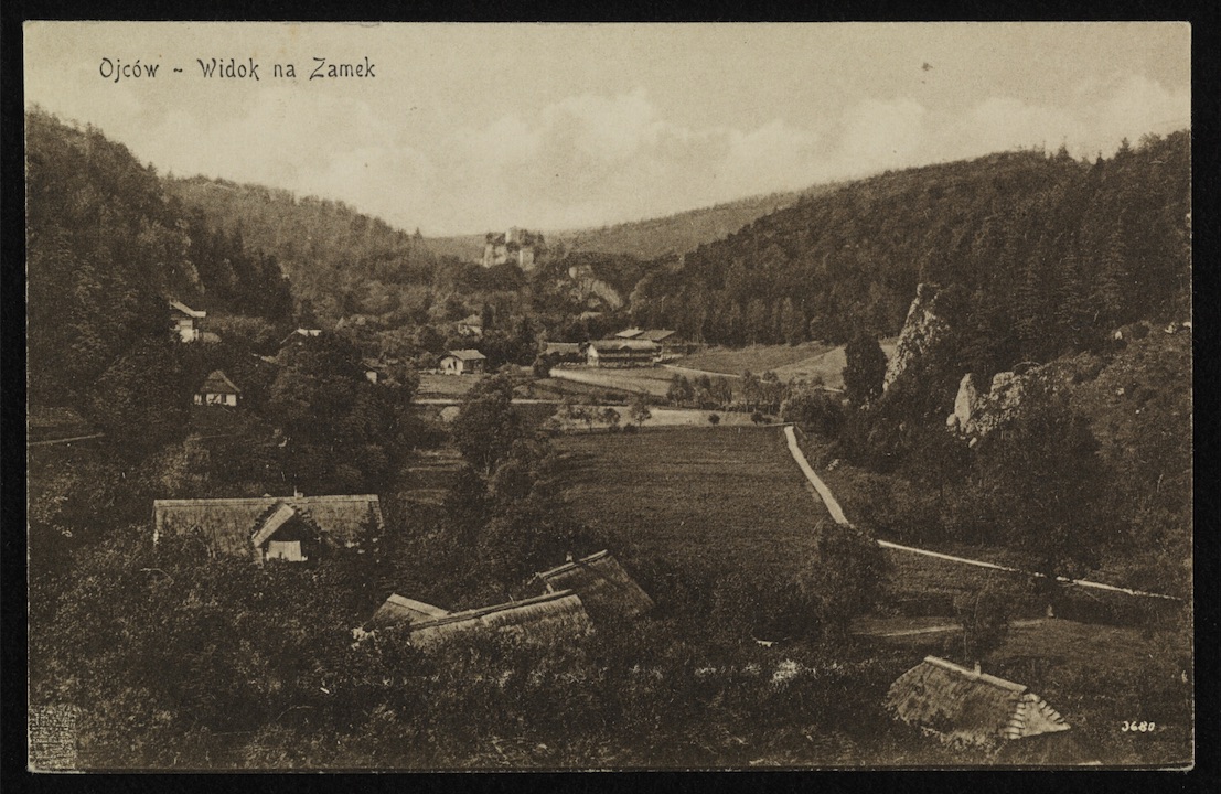 Ojców - Widok na Zamek 1905-1936 rok fot. Biblioteka Narodowa