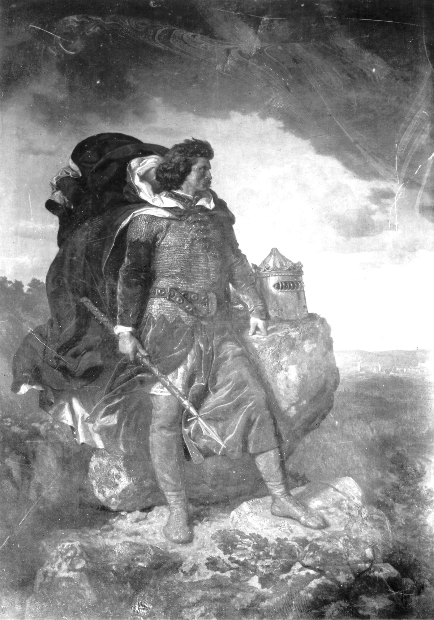 Władysław Łokietek na skałach w Ojcowie, obraz Wojciecha Gersona