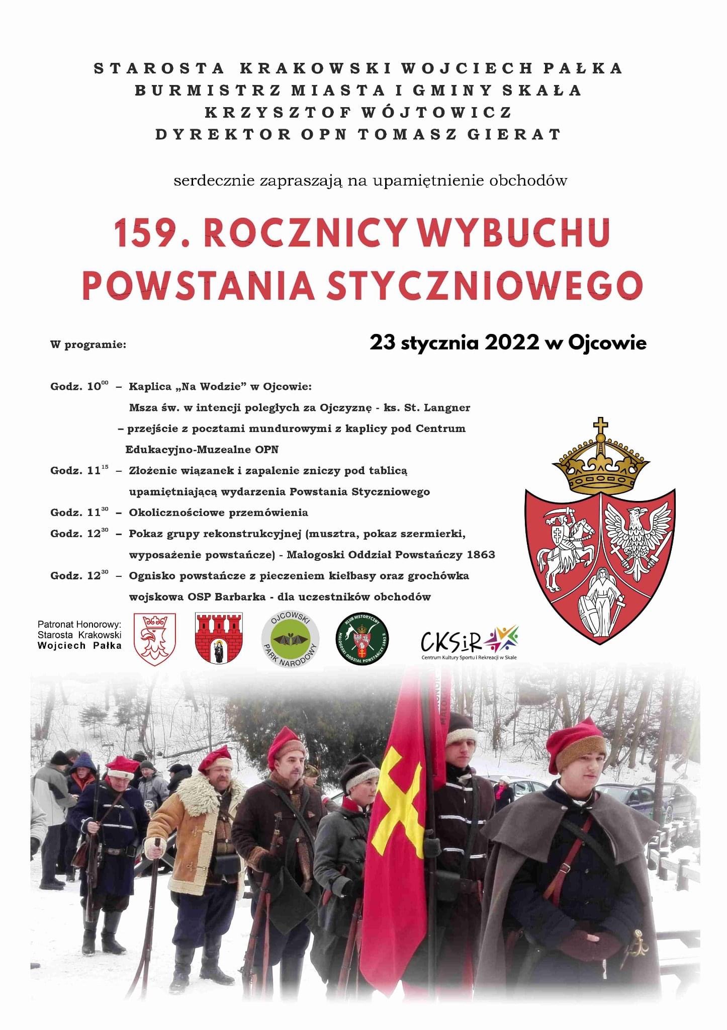 159. ROCZNICY WYBUCHU POWSTANIA STYCZNIOWEGO